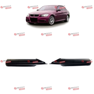 Dokładka przedniego zderzaka do BMW 3 (E91) Touring 2005 - 2008  (czarny mat) w stylu M pakiet