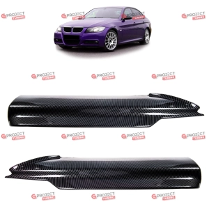 Dokładka przedniego zderzaka do BMW 3 (E90) Sedan 2005 - 2008  (wzór włókna węglowego) w stylu M pakiet
