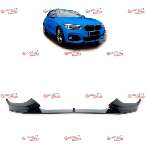 Dokładka przedniego zderzaka do BMW 1 (F20) Hatchback 2015 - 2019 po liftingu (czarny połysk) w stylu M pakiet