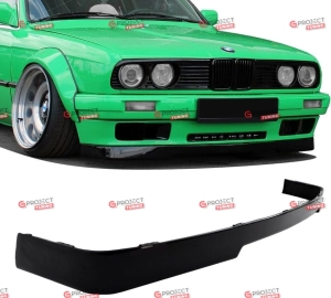 Dokładka przedniego zderzaka do BMW 3 (E30) Touring 1988 - 1991 po liftingu (czarny połysk)