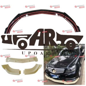 Dokładka przedniego zderzaka do MERCEDES C-Class (S204) Kombi 2011 - 2014 po liftingu (czarny połysk)