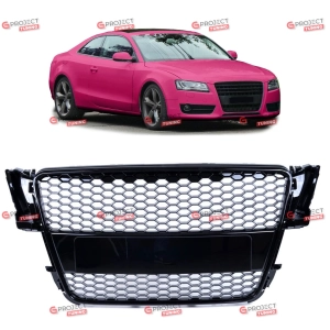 Grill do AUDI A5 (8F) Kabriolet 2007 - 2011 (czarny połysk) w stylu RS