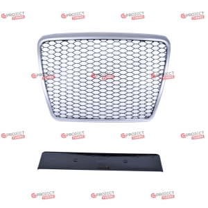 Grill do AUDI A6 C6 (4F) Avant 2008 - 2011 po liftingu (czarny połysk / srebrny) w stylu RS