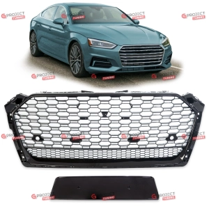 Grill do AUDI A5 (F5) Kabriolet 2016 - 2019 (czarny połysk) w stylu RS