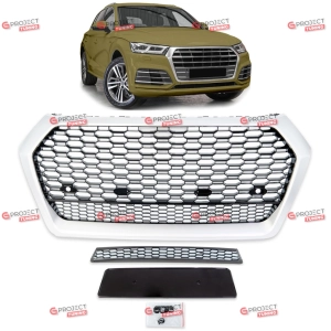 Grill do AUDI Q5 (FY) 2017 - 2021 (czarny połysk / chrom) w stylu RS
