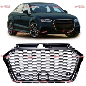 Grill do AUDI A3 (8V) Sportback 2016 - 2021 po liftingu (czarny połysk / chrom) w stylu RS