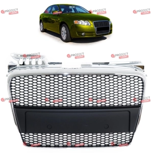Grill do AUDI A4 B7 (8E) Avant 2004 - 2008 (czarny połysk / chrom) w stylu RS