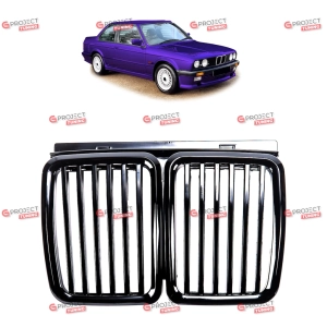 Grill do BMW 3 (E30) Sedan 1987 - 1994 (czarny połysk)