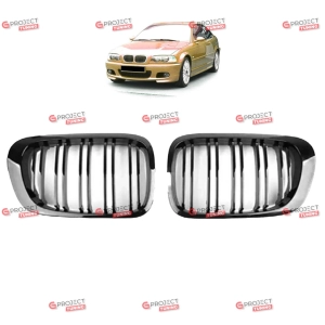 Grill do BMW 3 (E46) Kabriolet 1999 - 2003 (czarny połysk) w stylu M pakiet