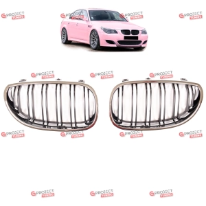 Grill do BMW 5 (E61) Touring 2003 - 2010 (czarny połysk / chrom) w stylu M pakiet