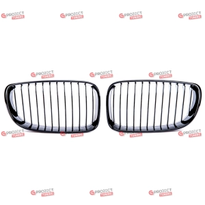 Grill do BMW 1 (E88) Kabriolet 2007 - 2011 po liftingu (czarny połysk)