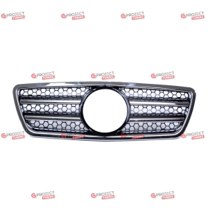Grill do MERCEDES E-Class (W210) Sedan 1999 - 2002 po liftingu (czarny połysk / chrom)