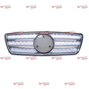 Grill do MERCEDES E-Class (W210) Sedan 1999 - 2002 po liftingu (srebrny / chrom)