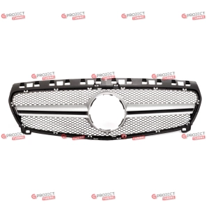 Grill do MERCEDES A-Class (W176) 2012 - 2015 (czarny połysk / srebrny) w stylu AMG