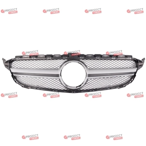 Grill do MERCEDES C-Class (S205) Kombi 2014 - 2018 (czarny połysk / chrom) w stylu AMG