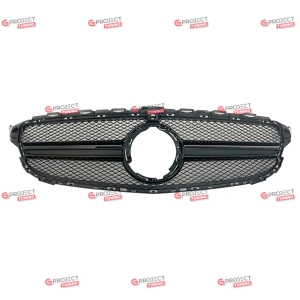 Grill do MERCEDES C-Class (C205) Coupe 2018 - 2021 po liftingu (czarny połysk) w stylu AMG
