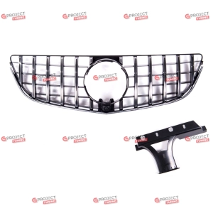 Grill do MERCEDES E-Class (C207) Coupe 2013 - 2017 po liftingu (czarny połysk / chrom) w stylu Panamericana