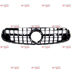 Grill do MERCEDES GLC Coupe (C253) 2019 - 2022 po liftingu (czarny połysk / chrom) w stylu Panamericana