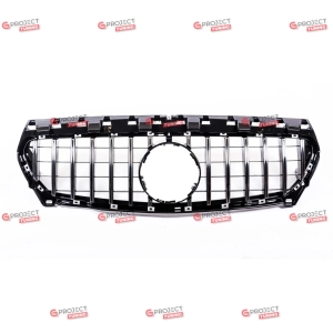 Grill do MERCEDES CLA (X117) Shooting Brake 2013 - 2016 (czarny połysk / chrom) w stylu Panamericana