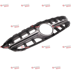 Grill do MERCEDES C-Class (W205) Sedan 2014 - 2018 (czarny połysk / chrom) w stylu AMG