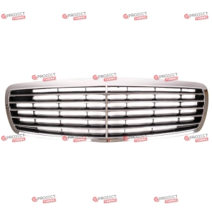 Grill do MERCEDES E-Class (W211) Sedan 2002 - 2006 (czarny połysk / chrom)