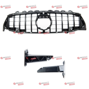 Grill do MERCEDES CLA (X118) Shooting Brake 2019 -  (czarny połysk) w stylu Panamericana