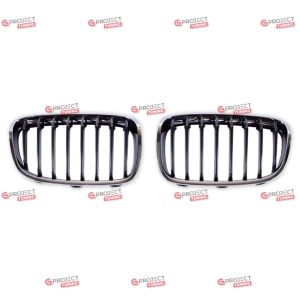 Grill do BMW 1 (F21) Hatchback 2011 - 2015 (czarny połysk / chrom)