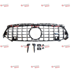 Grill do MERCEDES A-Class (V177) Sedan 2023 -  po liftingu (czarny połysk / chrom) w stylu Panamericana