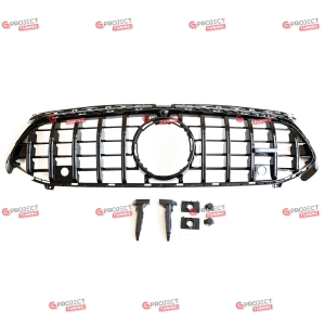 Grill do MERCEDES A-Class (V177) Sedan 2023 -  po liftingu (czarny połysk) w stylu Panamericana