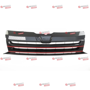 Grill do VW MULTIVAN T5 2009 - 2015 (czarny połysk / czerwony)