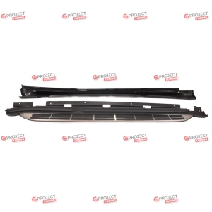 Stopnie boczne do PORSCHE MACAN (95B) 2014 -  (matowy chrom / aluminium)