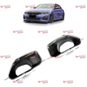 Końcówki tłumika do BMW 3 (G21, G81) Touring 2019 -  (chrom) w stylu M pakiet