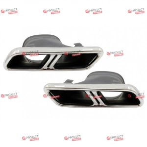 Końcówki tłumika do MERCEDES GLC (X253) 2016 - 2021 (chrom) w stylu E63 AMG