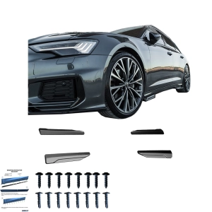 Dokładki progów do AUDI A6 C8 (4A) Sedan 2018- (czarny połysk) S-line/S6