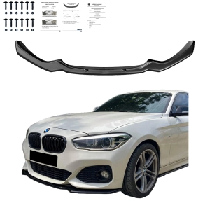 Dokładka przedniego zderzaka do BMW 1 (F21) Hatchback 2015-2019 po liftingu (czarny połysk) M-power