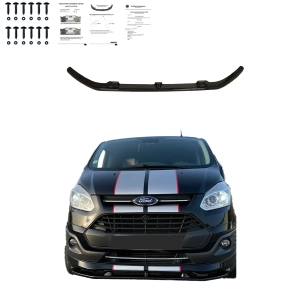 Dokładka przedniego zderzaka do FORD TRANSIT CUSTOM V362 Van (FY, FZ) 2012- po liftingu (czarny połysk)