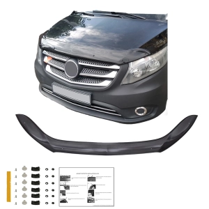 Osłona maski do MERCEDES VITO Dualiner (W447) 2014- po liftingu (czarny połysk)