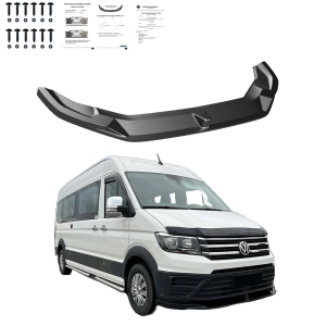 Dokładka przedniego zderzaka do VW CRAFTER (SY, SX) Van 2017- po liftingu (czarny połysk)