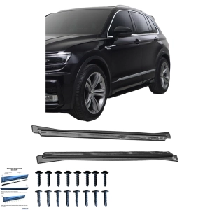 Dokładki progów do VW TIGUAN (AD1, AX1) 2015-2020 przed liftingiem (czarny połysk) R-line Allspace