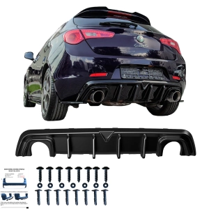 Dyfuzor tylny do ALFA ROMEO Giulietta 2010-2020 v2 czarny połysk