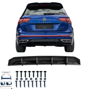 Dyfuzor tylny do VW Tiguan R-Line Mk2 Facelift 2020-2024 czarny połysk