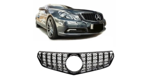 Grill do MERCEDES E-Class (C207) Coupe 2009 - 2013 (czarny połysk) w stylu Panamericana